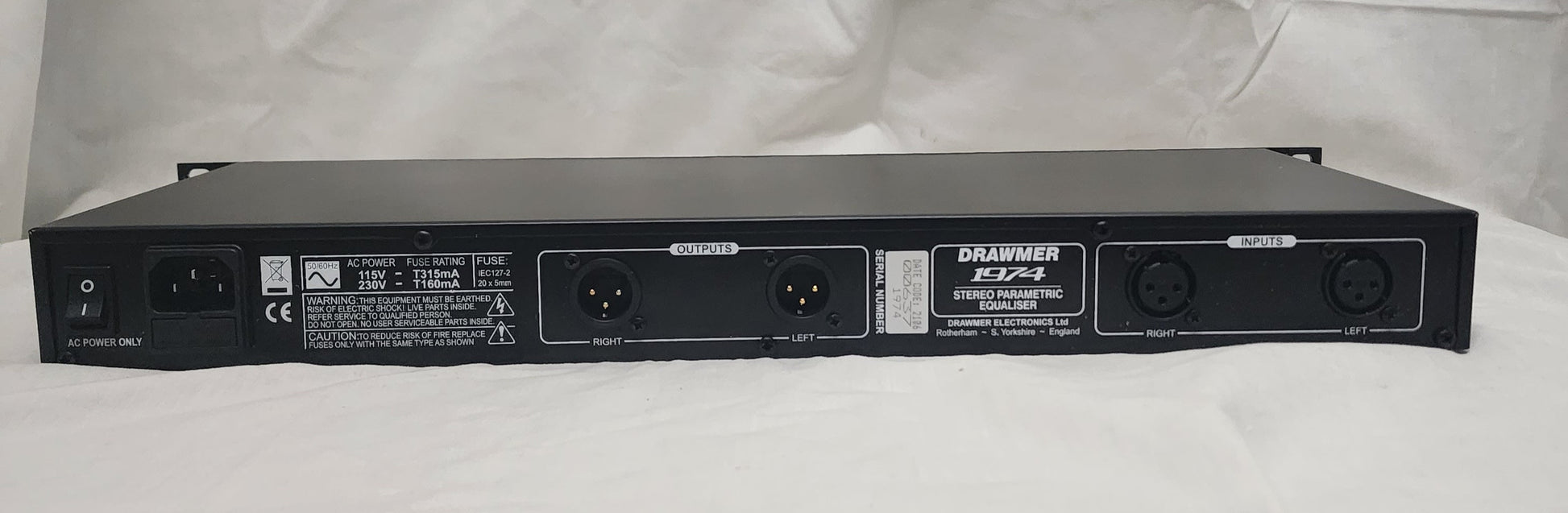 New Drawmer 1974 Stereo Parametric Equaliser for Sale. We Sell Professional Audio Equipment. Audio Systems, Amplifiers, Consoles, Mixers, Electronics, Entertainment and Live Sound.