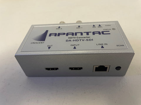Apantac DA-HDTV-SDI HDMI to SDI Converter for Sale. We Sell Professional Audio Equipment. Audio Systems, Amplifiers, Consoles, Mixers, Electronics, Entertainment, Sound, Live.