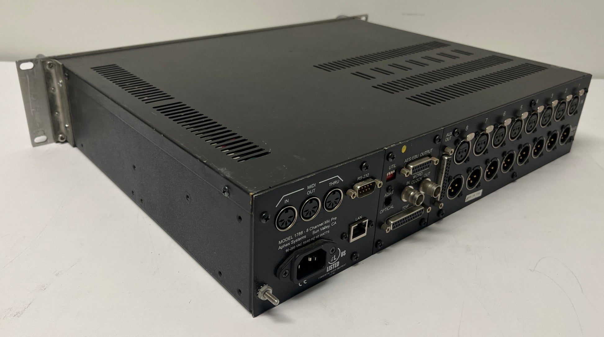 Aphex Model 1788A, Aphex 8 Channel Microphone Preamp, Aphex 1788A AES and Analog, Aphex Mic Preamp AES and Analog, We Sell Professional Audio Equipment. Audio Systems, Amplifiers, Consoles, Mixers, Electronics, Entertainment, Live Sound