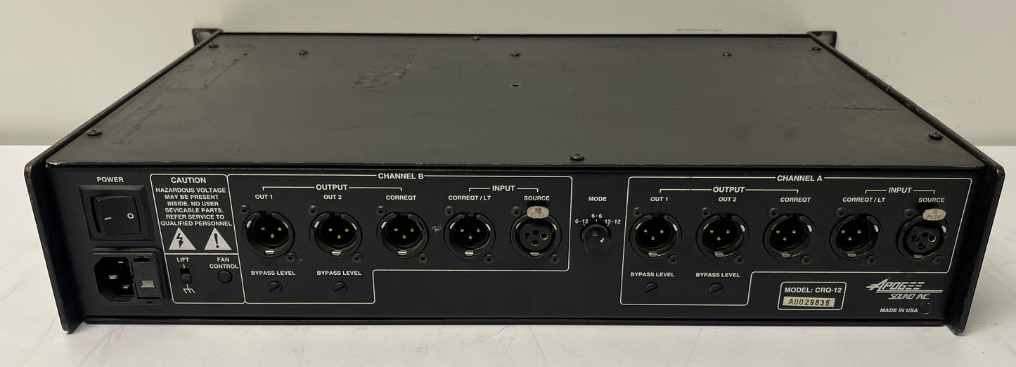 Apogee GRQ-12 Parametric Equalizer, Apogee CRQ-12, Apogee Parametric Equalizer, CRQ-12 EQ, Apogee EQ, We Sell Professional Audio Equipment. Audio Systems, Amplifiers, Consoles, Mixers, Electronics, Entertainment, Live Sound