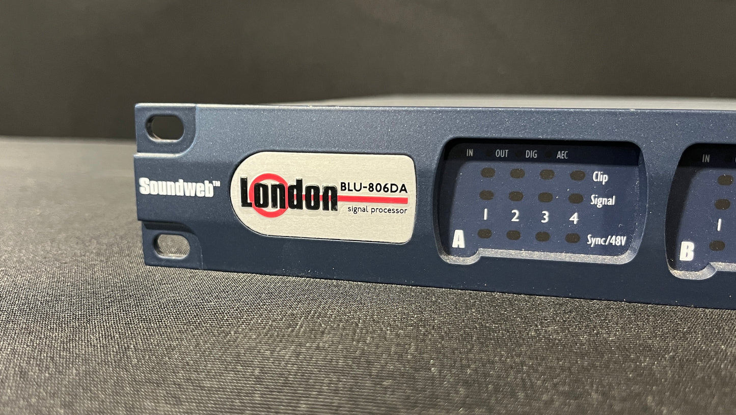 BSS London BLU 806DA Signal Processor, BSS London Blu, BSS 806DA, London Blue 806DA, BSS Signal Processor, BSS 806. We Sell Professional Audio Equipment. Audio Systems, Amplifiers, Consoles, Mixers, Electronics, Entertainment, Live Sound.