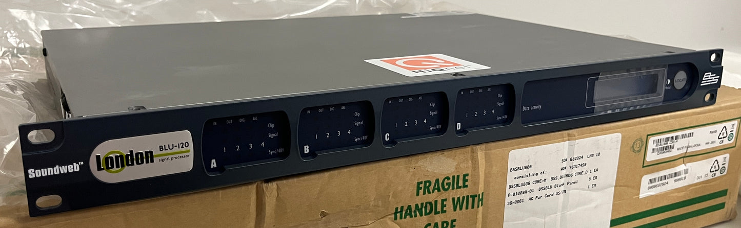 BSS BLU-120 Input Output Expander with BLU Link, BSS BLU-120, BSS Input Output Expander, We Sell Professional Audio Equipment. Audio Systems, Amplifiers, Consoles, Mixers, Electronics, Entertainment, Live Sound.