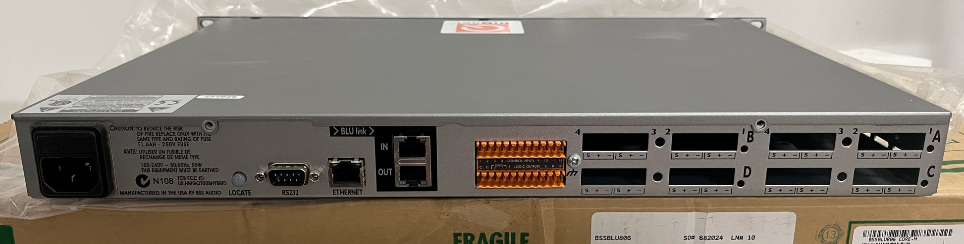 BSS BLU-120 Input Output Expander with BLU Link, BSS BLU-120, BSS Input Output Expander, We Sell Professional Audio Equipment. Audio Systems, Amplifiers, Consoles, Mixers, Electronics, Entertainment, Live Sound.