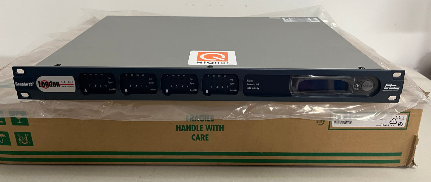 BSS Soundweb London BLU-805 Signal Processor, BSS Signal Processor, BSS BLU-805 Signal Processor, We Sell Professional Audio Equipment. Audio Systems, Amplifiers, Consoles, Mixers, Electronics, Entertainment, Live Sound.