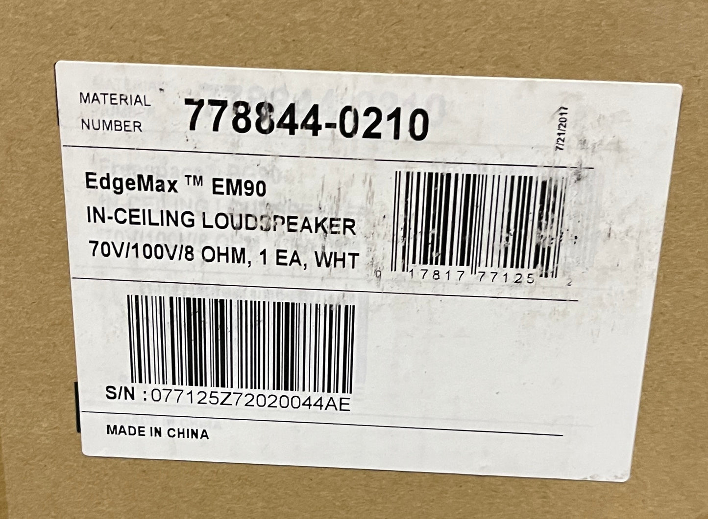 Bose EdgeMax EM90, Bose In-Ceiling Premium Loudspeaker, Bose White Loudspeaker, Bose EdgeMax Ceiling Speaker, Bose White Ceiling Speaker, We Sell Professional Audio Equipment. Audio Systems, Amplifiers, Consoles, Mixers, Electronics, Entertainment, Live Sound