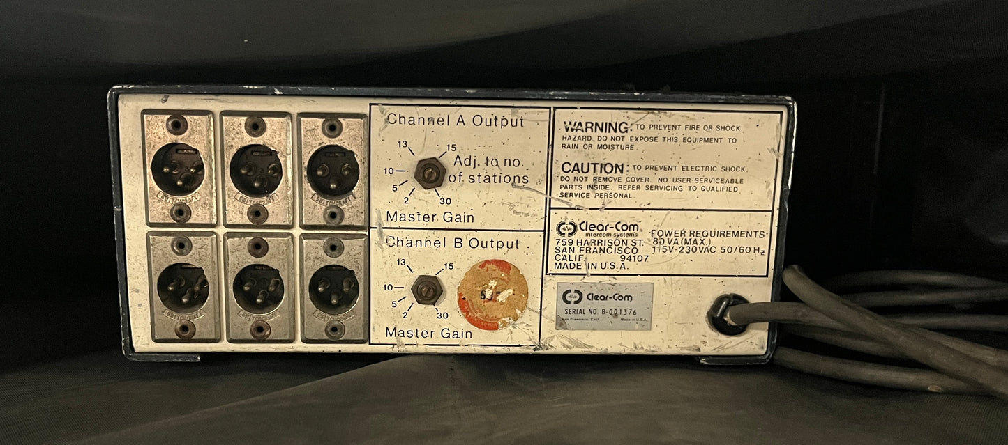 Clear-Com CS-200, Clear-Com 2-Channel Intercom Station, 2-Channel Com Clear Com, Clear-Com Rack Mount 4 Channel Station, We Sell Professional Audio Equipment. Audio Systems, Amplifiers, Consoles, Mixers, Electronics, Entertainment, Live Sound