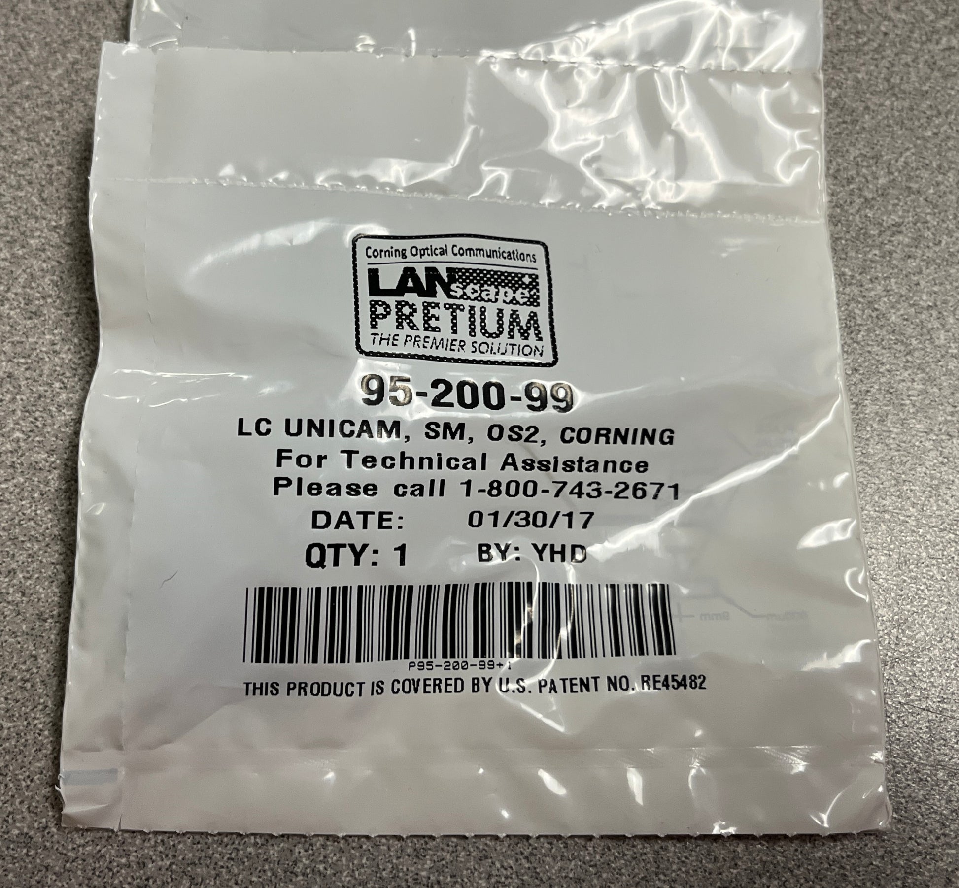 Corning Unicam Single Mode Fiber Optic Connector, Corning Single Mode Fiber Optic Connector, Corning 95-200-99 Prentium LC SM Fiber, We Sell Professional Audio Equipment. Audio Systems, Amplifiers, Consoles, Mixers, Electronics, Entertainment, Live Sound.