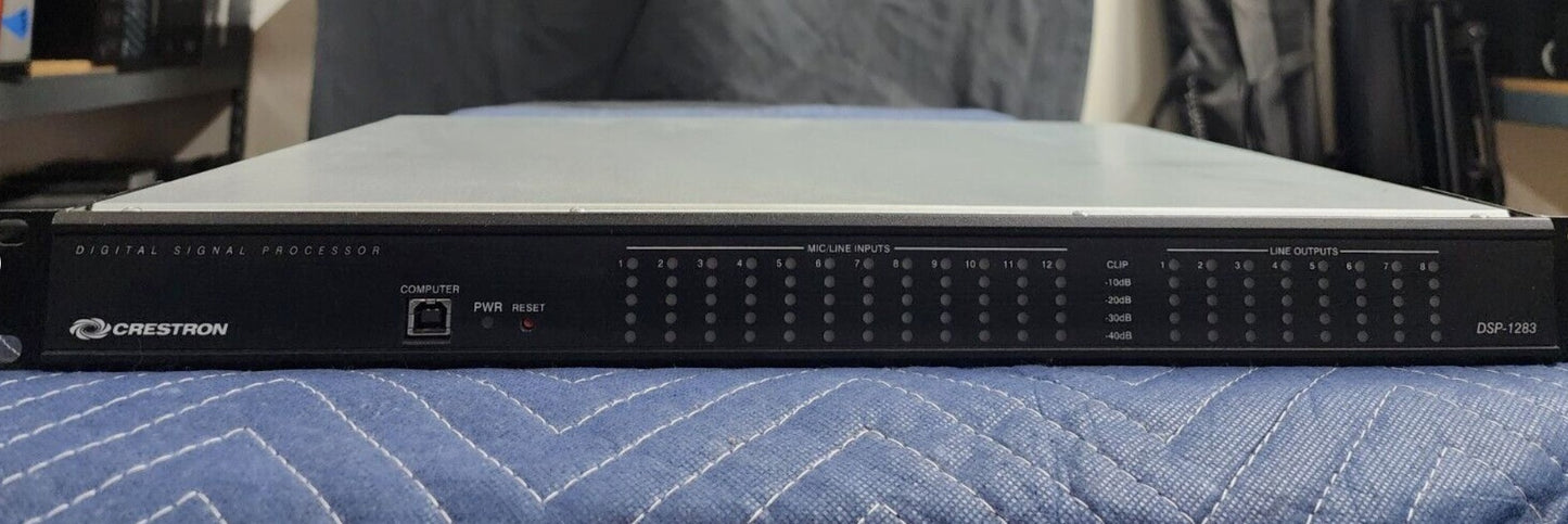 Used Crestron DSP-1283 Digital Signal Processor for Sale. We Sell Professional Audio Equipment. Audio Systems, Amplifiers, Consoles, Mixers, Electronics, Entertainment, Sound, Live.