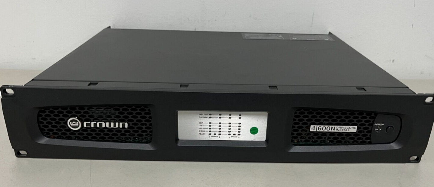 Used Crown DCi 4|600N Networked Power Amplifier , 4 Channel for Sale. 					We Sell Professional Audio Equipment. Audio Systems, Amplifiers, Consoles, Mixers, Electronics, Entertainment, Sound, Live.