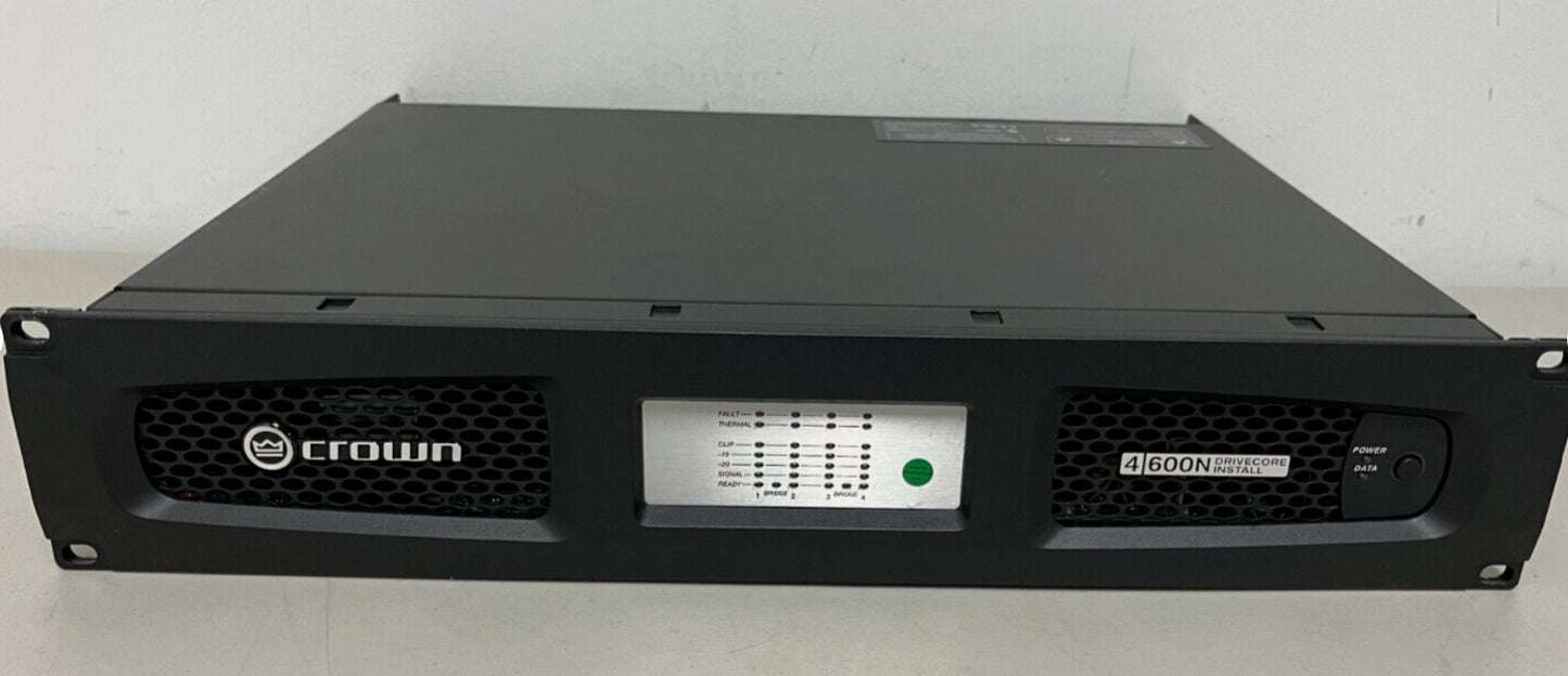 Used Crown DCi 4|600N Networked Power Amplifier , 4 Channel for Sale. We Sell Professional Audio Equipment. Audio Systems, Amplifiers, Consoles, Mixers, Electronics, Entertainment, Sound, Live.