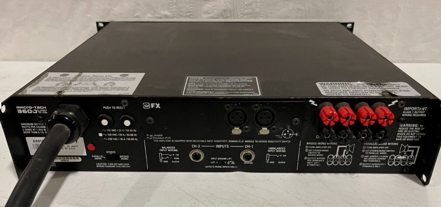 Crown Macro-Tech 3600vz Amplifier, L5 30 Connector