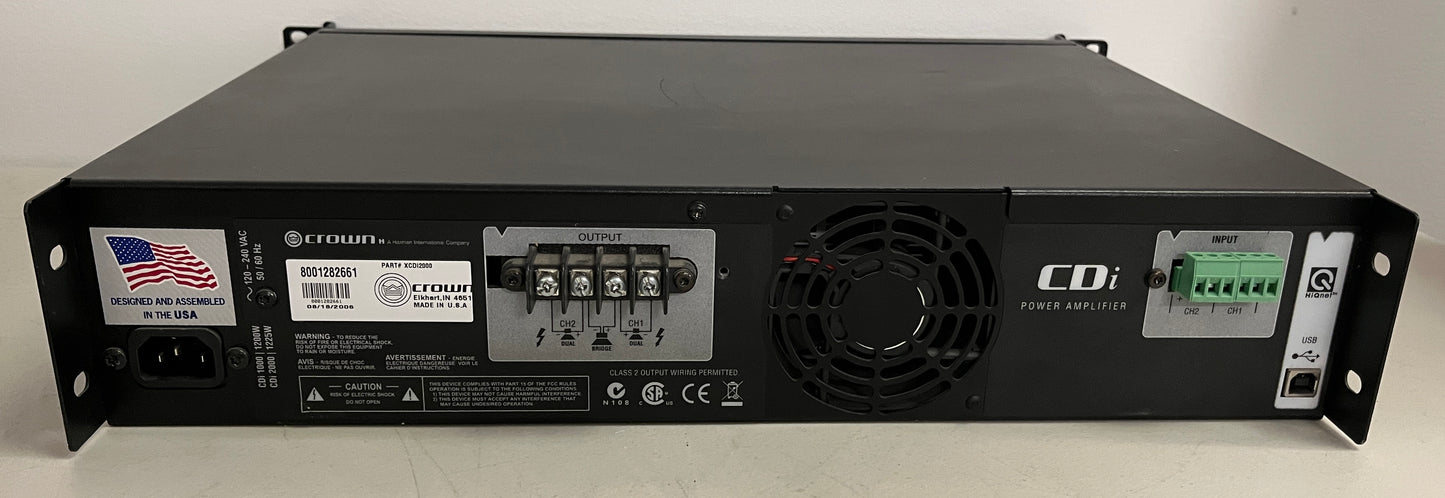 Crown CDi 2000 Power Amplifier, Crown Power Amplifier, Crown CDi 2000 Power Amplifier, Crown CDi 2000, We Sell Professional Audio Equipment. Audio Systems, Amplifiers, Consoles, Mixers, Electronics, Entertainment, Live Sound