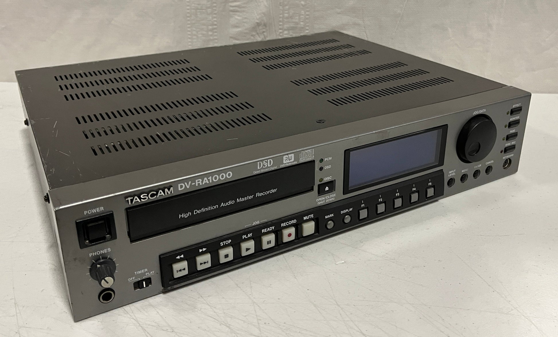 Tascam DV-RA1000 High-Resolution DVD Master Recorder. We Sell Professional Audio Equipment. Audio Systems, Amplifiers, Consoles, Mixers, Electronics, Entertainment, Sound, Live.