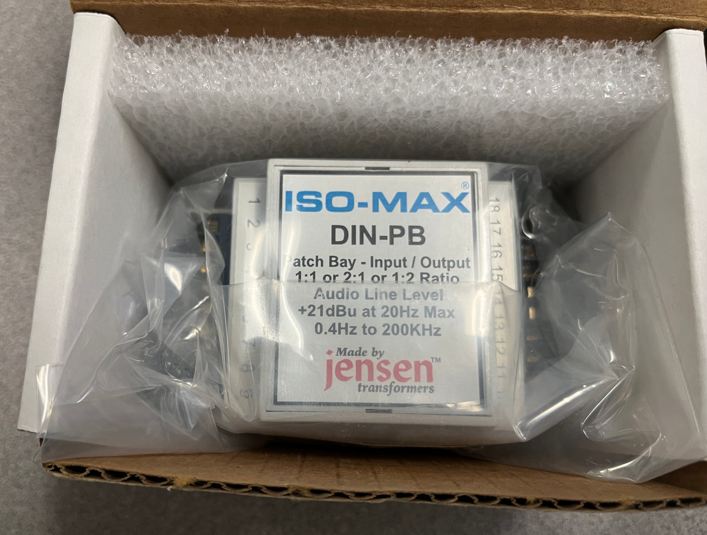 Jensen Transformers Iso-Max Single Channel Universal Line Isolator, Jensen Transformers DIN-PB Line Isolator, DIN-PB Single Channel Universal Line Isolator, Single Channel Line Isolator, We Sell Professional Audio Equipment. Audio Systems, Amplifiers, Consoles, Mixers, Electronics, Entertainment, Live Sound.