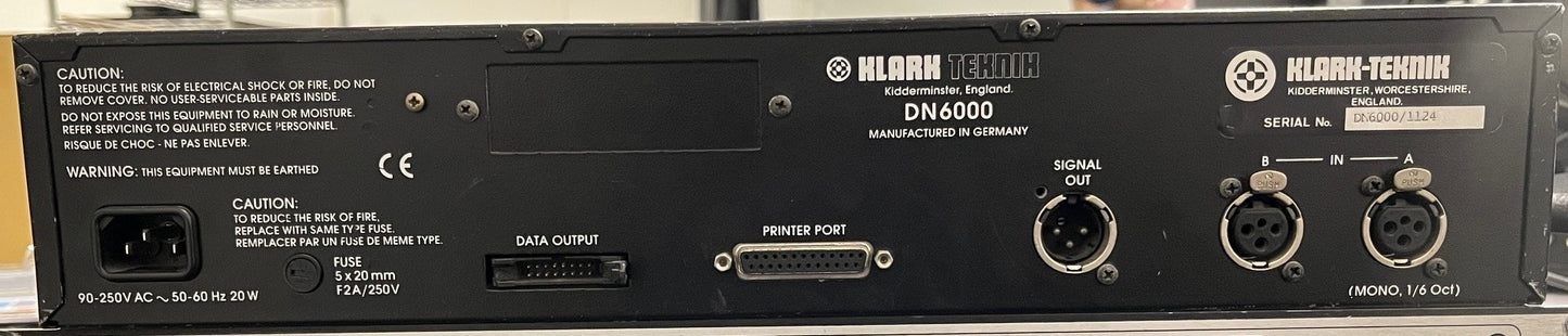 Klark Teknik DN6000 Real Time Audio Analyzer