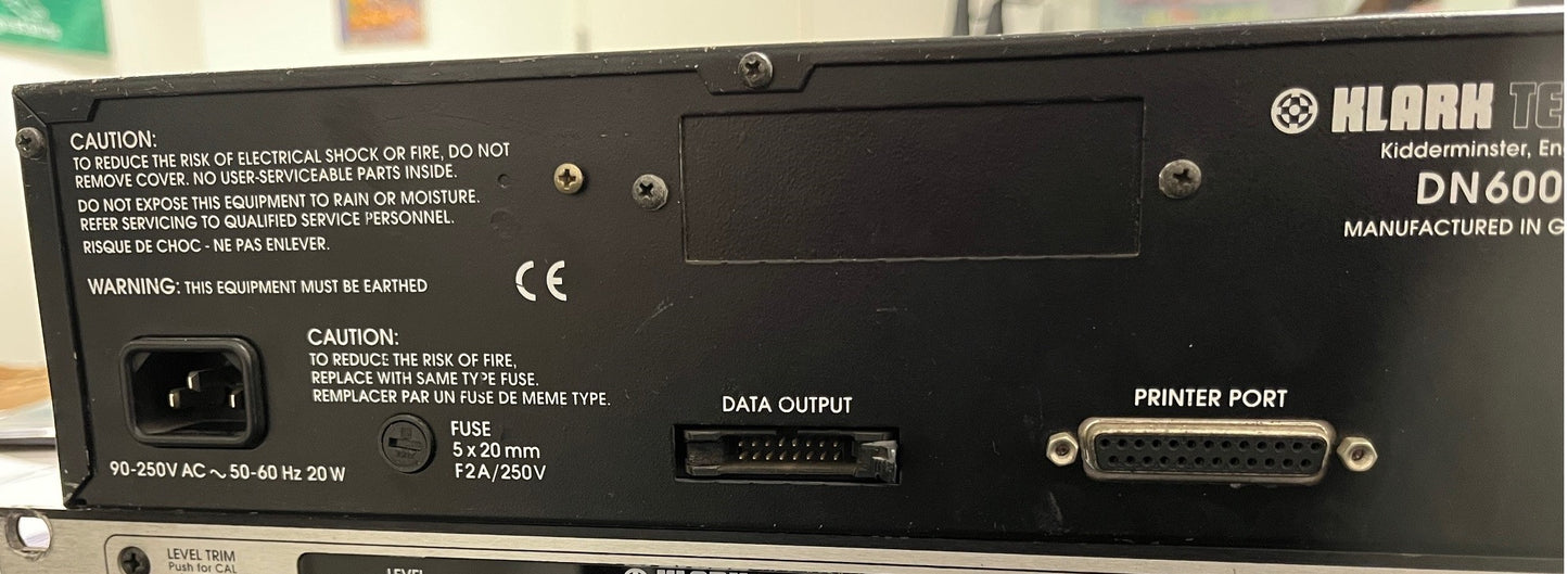 Klark Teknik DN6000 Real Time Audio Analyzer