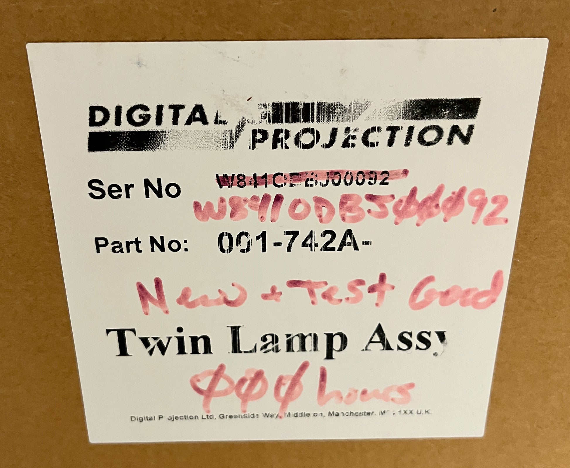 Digital Projection Twin Lamp Assembly, Digital Projection 001-742A, Twin Lamp Assembly Bulb, Digital Projection Lamp Bulb, We Sell Professional Audio Equipment. Audio Systems, Amplifiers, Consoles, Mixers, Electronics, Entertainment, Live Sound.