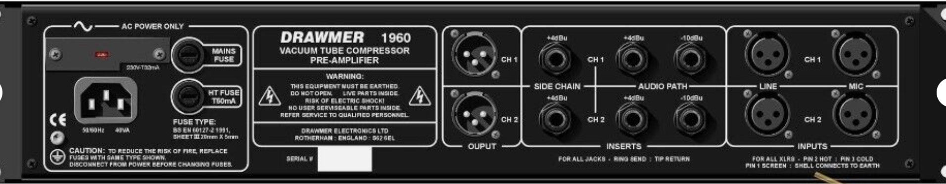 Used Drawmer 1960 Vacuum Tube Compressor & Pre-Amplifier for Sale. We Sell Professional Audio Equipment. Audio Systems, Amplifiers, Consoles, Mixers, Electronics, Entertainment, Sound, Live.