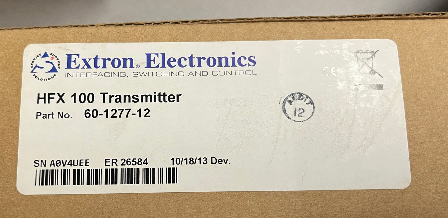Extron HFX 100 HDMI Fiber Optic Receiver, Extron 60-1277-12, Extron HDMI Fiber Optic Receiver, We Sell Professional Audio Equipment. Audio Systems, Amplifiers, Consoles, Mixers, Electronics, Entertainment, Live Sound.