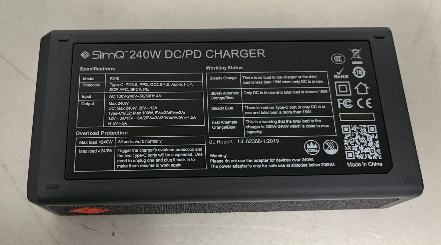 SlimQ 240W Charger, SlimQ 240W USB C Charger, USB C Charger, We Sell Professional Audio Equipment. Audio Systems, Amplifiers, Consoles, Mixers, Electronics, Entertainment, Live Sound.