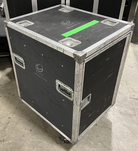 Road Flight Case on Wheels, Clair Flight Case on Wheels, Clair Road Case, 14 Rack Unit Road Case, 14RU Rack, We Sell Professional Audio Equipment. Audio Systems, Amplifiers, Consoles, Mixers, Electronics, Entertainment, Live Sound.