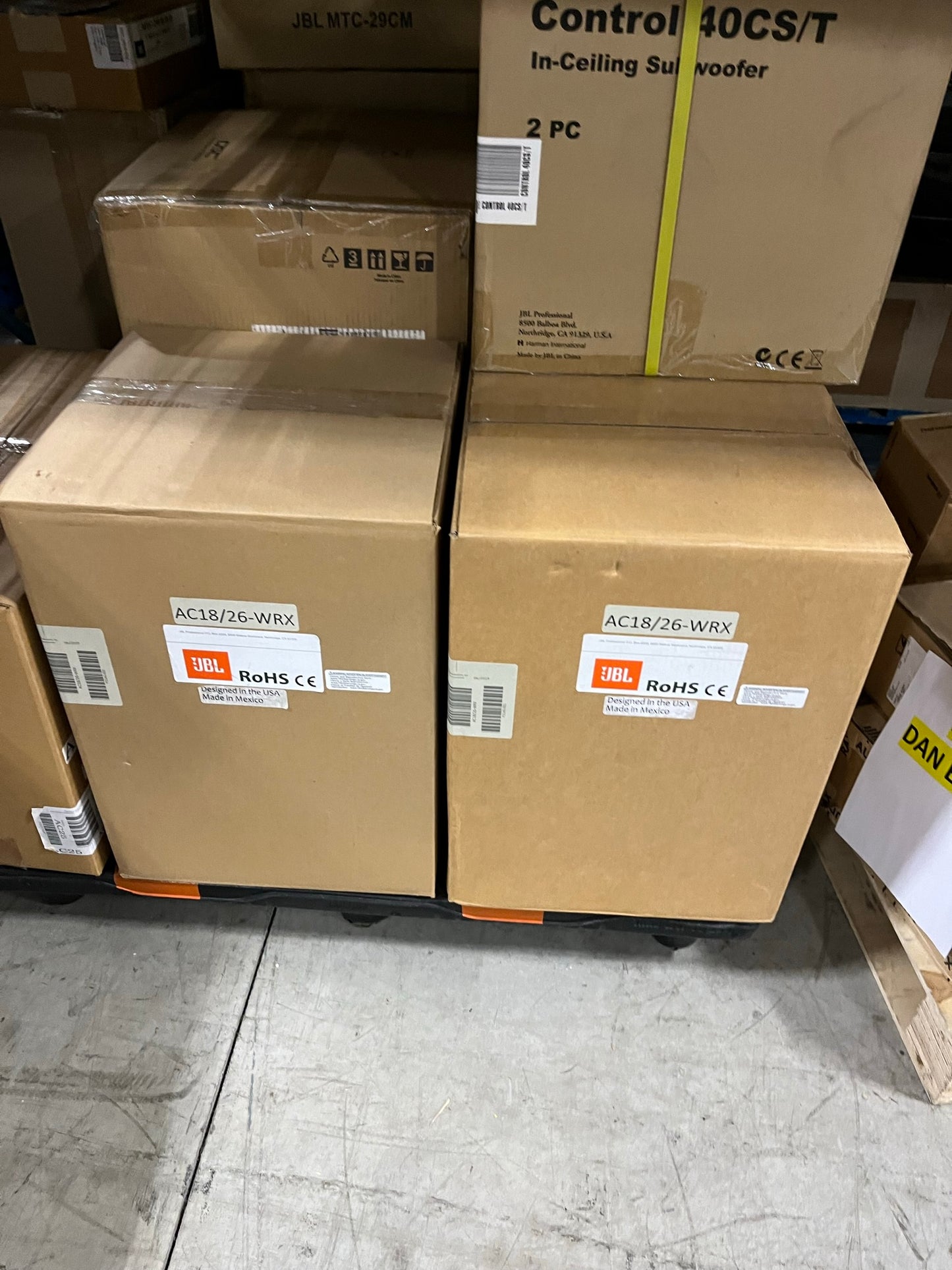 New JBL AC18/26-WRX 8ohm Compact 2-Way Surface Mount Speaker, White, NIB, Pair for Sale. We Sell Professional Audio Equipment. Audio Systems, Amplifiers, Consoles, Mixers, Electronics, Entertainment, Sound, Live.