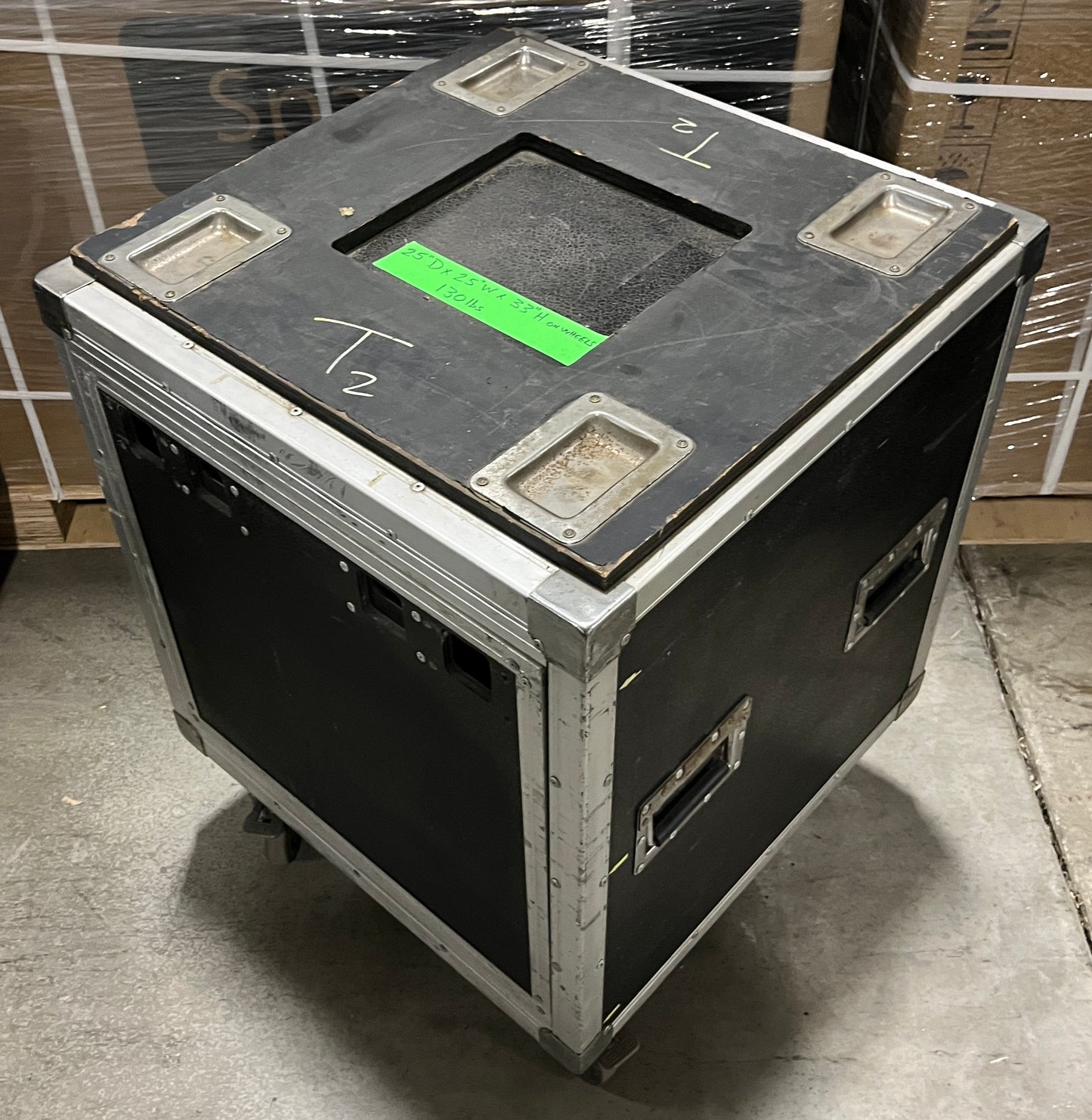 Road Flight Case, 12 Rack Units, Touring Case w/ Wheels
