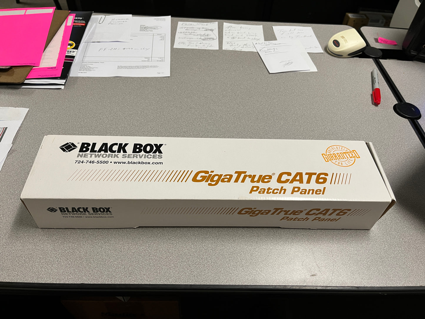 New Black Box GigaTrue® CAT6 Patch Panel - 2U, Unshielded, 48-Port, NIB for Sale. We Sell Professional Audio Equipment. Audio Systems, Amplifiers, Consoles, Mixers, Electronics, Entertainment, Sound, Live.