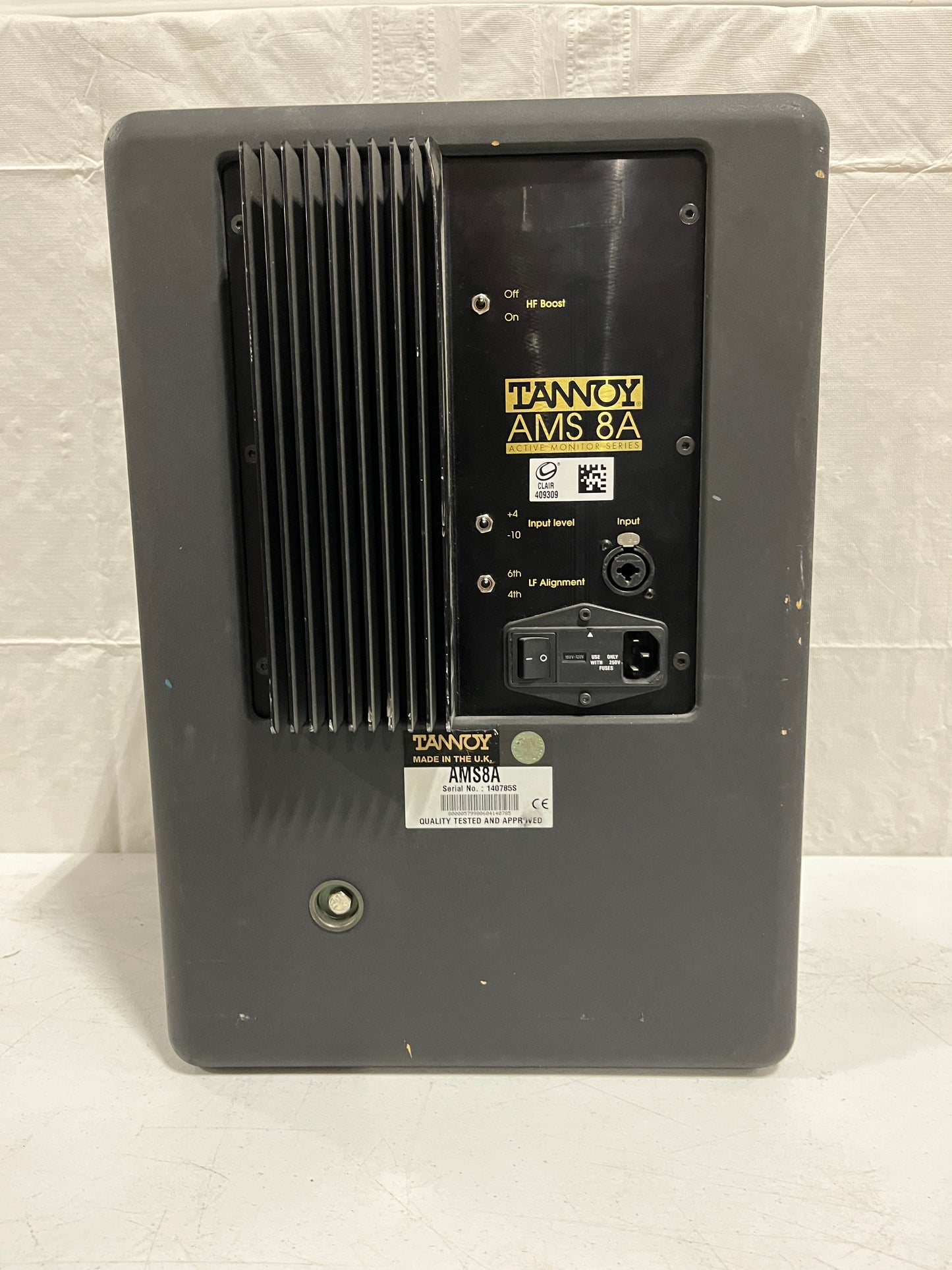 Parts/Not Working Tannoy AMS 8A, Missing Woofer for Sale. We Sell Professional Audio Equipment. Audio Systems, Amplifiers, Consoles, Mixers, Electronics, Entertainment, Sound, Live.