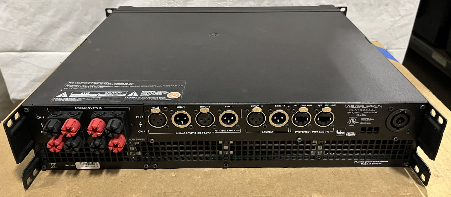 Used Lab Gruppen PLM 10000Q Power Amplifier for Sale. We Sell Professional Audio Equipment. Audio Systems, Amplifiers, Consoles, Mixers, Electronics, Entertainment, Sound, Live.