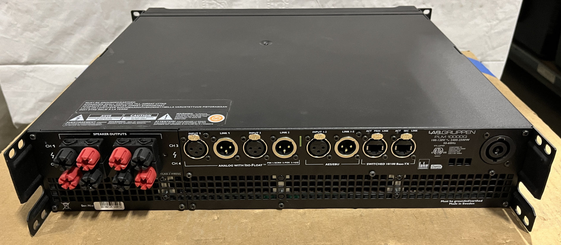Used Lab Gruppen PLM 10000Q Power Amplifier for Sale. We Sell Professional Audio Equipment. Audio Systems, Amplifiers, Consoles, Mixers, Electronics, Entertainment, Sound, Live.