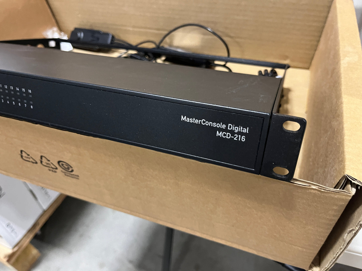 New Raritan MasterConsole MCD-216 CAT5 KVM Switch for Sale. We Sell Professional Audio Equipment. Audio Systems, Amplifiers, Consoles, Mixers, Electronics, Entertainment, Sound, Live.