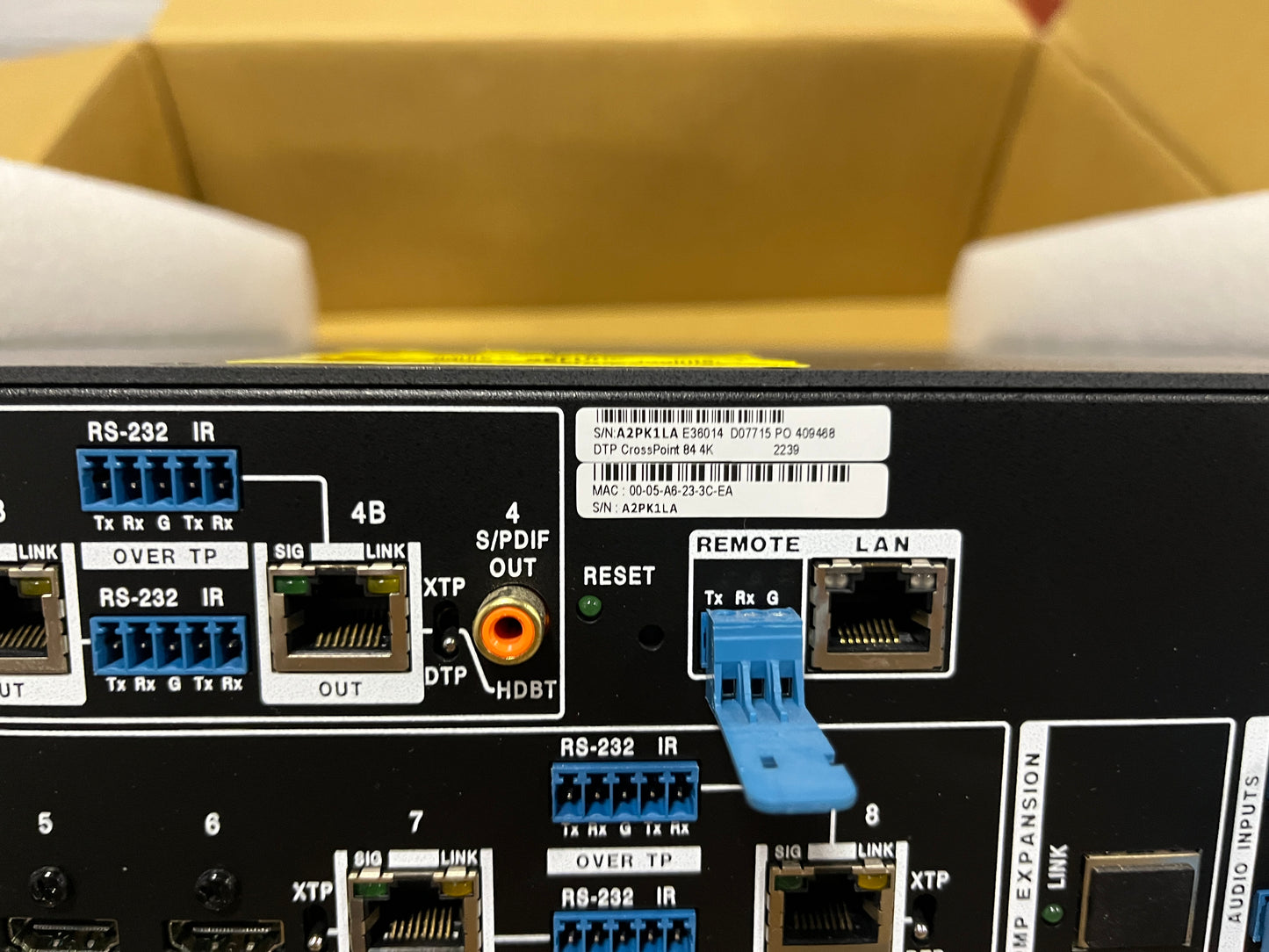 New Extron DTP Crosspoint 84 4K Series Digital Presentation Matrix. We Sell Professional Audio Equipment. Audio Systems, Amplifiers, Consoles, Mixers, Electronics, Entertainment and Live Sound.