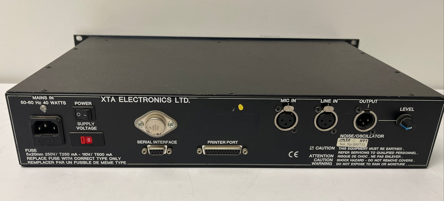 XTA RT-1 Real Time Spectrum Analyser, XTA RTA Spectrum, XTA RT-1, XTA Real Time Spectrum Analyser, XTA Spectrum Analyser, We Sell Professional Audio Equipment. Audio Systems, Amplifiers, Consoles, Mixers, Electronics, Entertainment, Live Sound