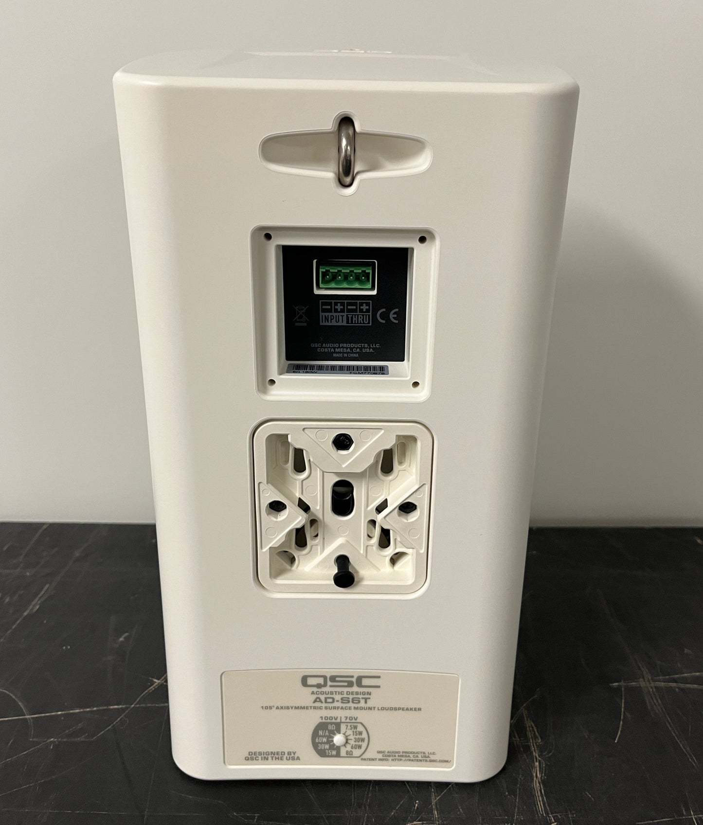 QSC AD-S6T 6.5-inch 2-way, 105° conical DMT Indoor/Outdoor, White, One Speaker Open Box, for Sale. We Sell Professional Audio Equipment. Audio Systems, Amplifiers, Consoles, Mixers, Electronics, Entertainment and Live Sound.