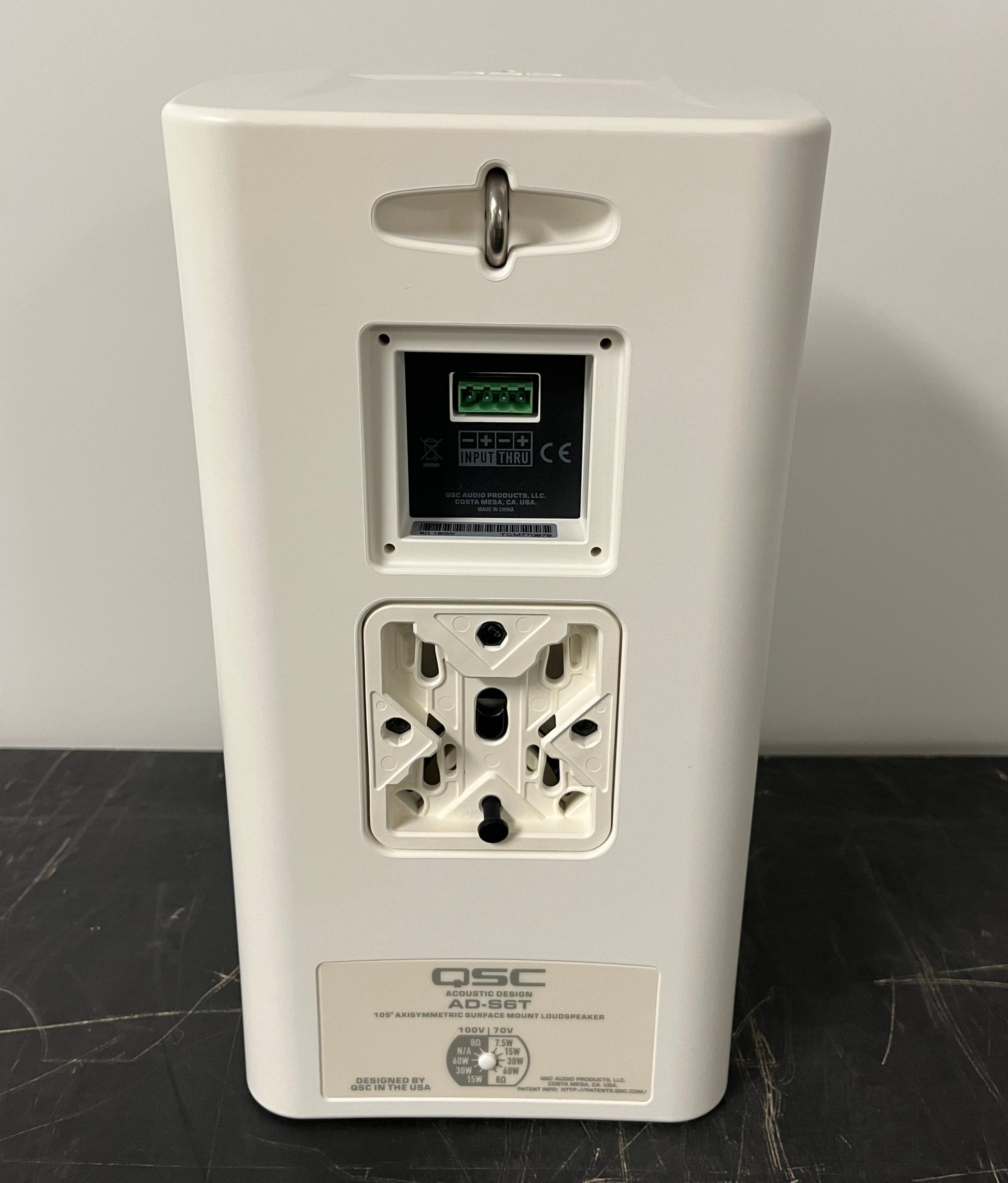 QSC AD-S6T 6.5-inch 2-way, 105° conical DMT Indoor/Outdoor, White, One Speaker Open Box, for Sale. We Sell Professional Audio Equipment. Audio Systems, Amplifiers, Consoles, Mixers, Electronics, Entertainment and Live Sound.