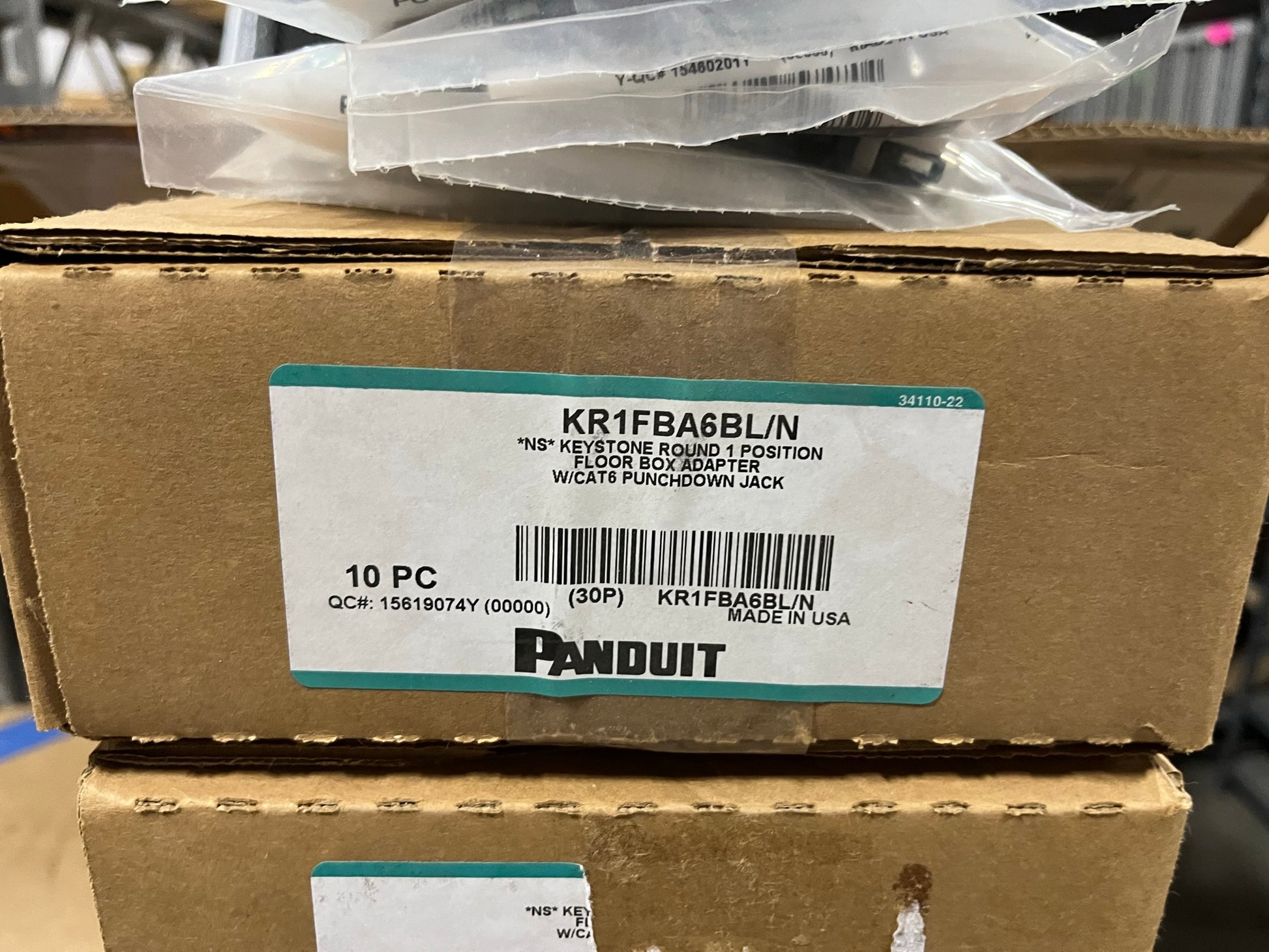 New Panduit KR1FBA6BLN, Lot of 5 Boxes of 10, New for Sale. We Sell Professional Audio Equipment. Audio Systems, Amplifiers, Consoles, Mixers, Electronics, Entertainment, Sound, Live.