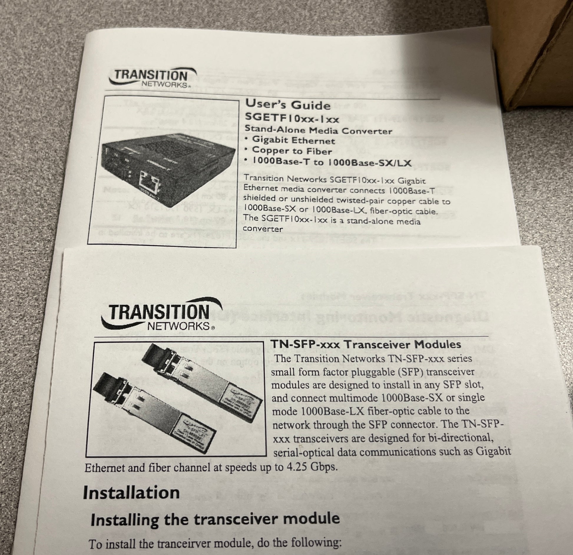Transition Networks Gigabit Ethernet Media Converter, Transition Networks SGETF1040-110, Transition Networks Gigabit Ethernet Media Converter, Gigabit Ethernet Media Converter SGETF1040-110, We Sell Professional Audio Equipment. Audio Systems, Amplifiers, Consoles, Mixers, Electronics, Entertainment, Live Sound.