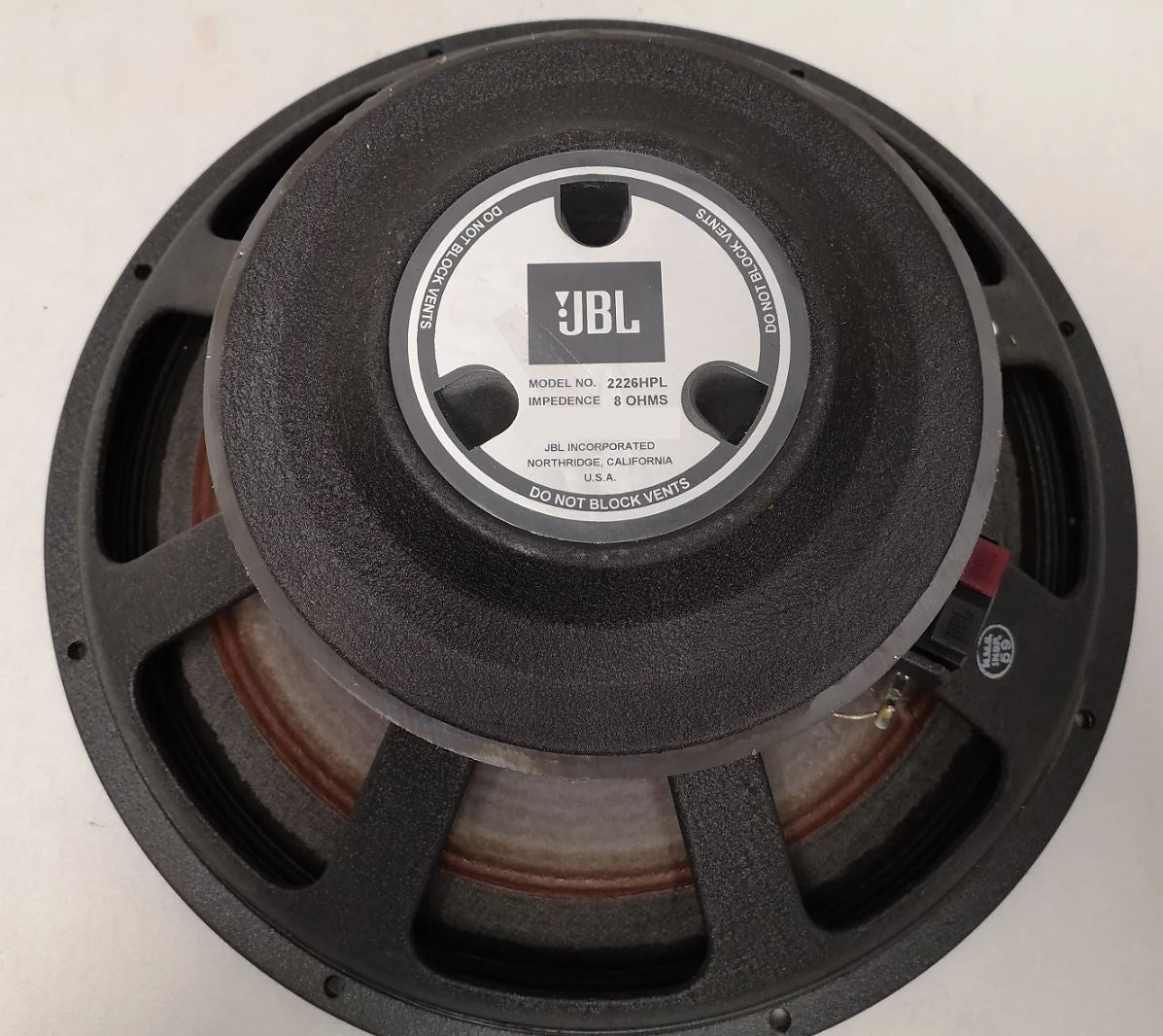 JBL 2226, JBL 15" Driver, 15" Driver, JBL 2226HPL Driver, JBL 2226HBL, 		We Sell Professional Audio Equipment. Audio Systems, Amplifiers, Consoles, Mixers, Electronics, Entertainment, Live Sound.