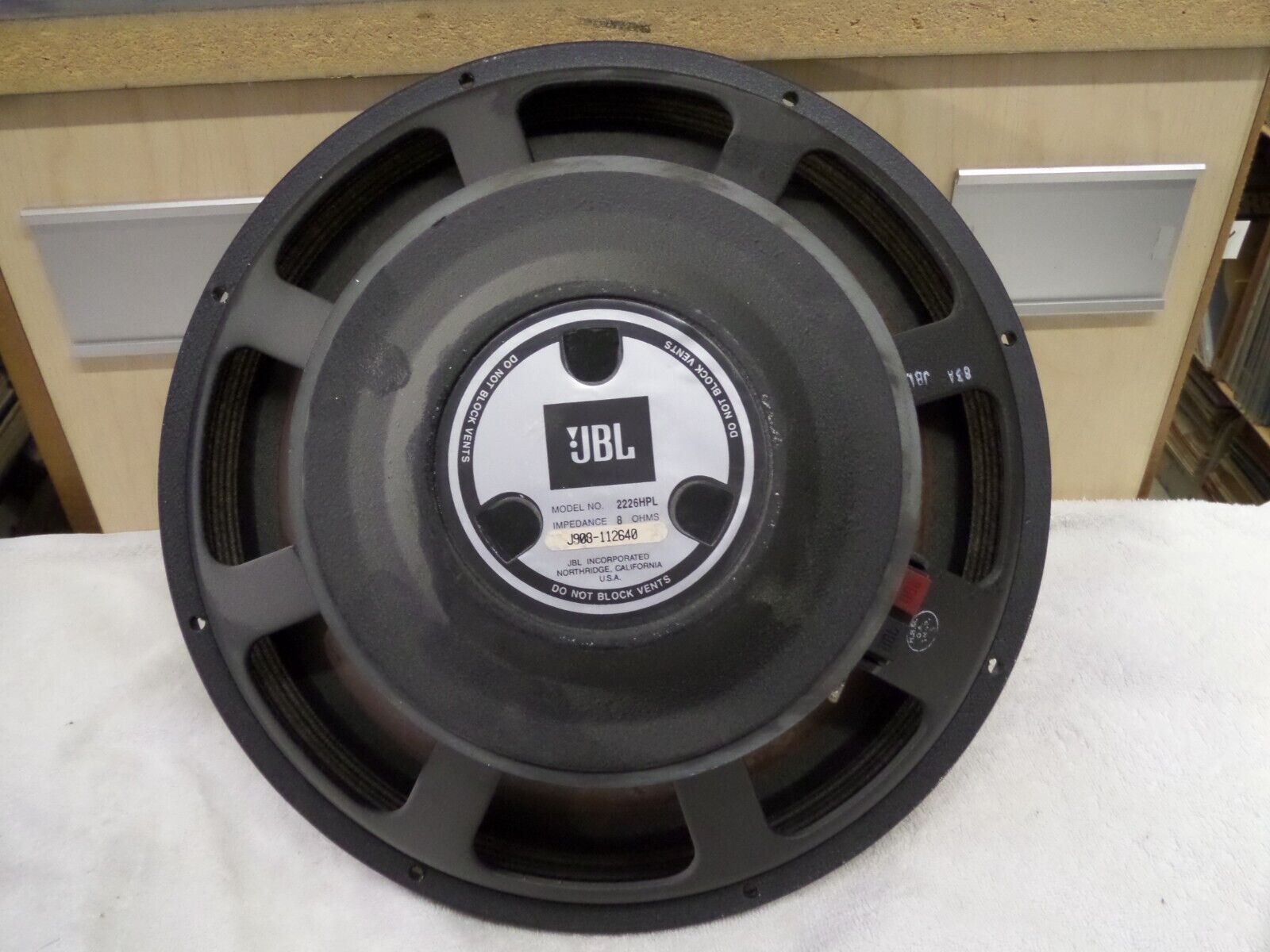 JBL 2226, JBL 15" Driver, 15" Driver, JBL 2226HPL Driver, JBL 2226HBL, 		We Sell Professional Audio Equipment. Audio Systems, Amplifiers, Consoles, Mixers, Electronics, Entertainment, Live Sound.