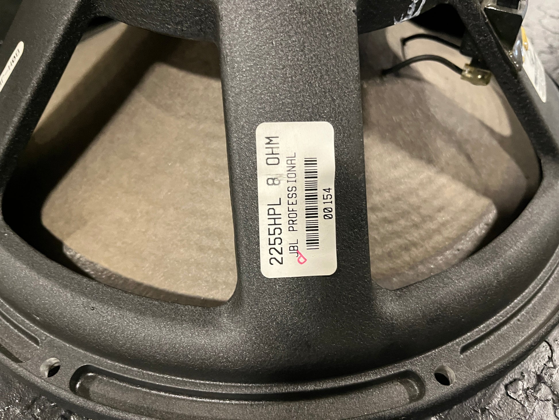 JBL 2255HPL Low Frequency, JBL 2255HPL 15" Low Frequency Woofer, JBL Speaker for Vertec VT4889, We Sell Professional Audio Equipment. Audio Systems, Amplifiers, Consoles, Mixers, Electronics, Entertainment, Live Sound.