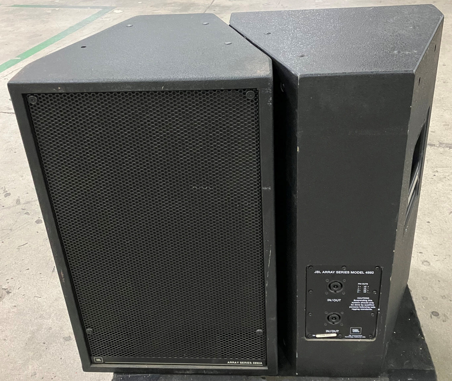 JBL Array Series Active Speakers Model 4892A, JBL 4892A Pair, JBL Array Series Model Speaker Pair, JBL 4892A, We Sell Professional Audio Equipment. Audio Systems, Amplifiers, Consoles, Mixers, Electronics, Entertainment, Live Sound