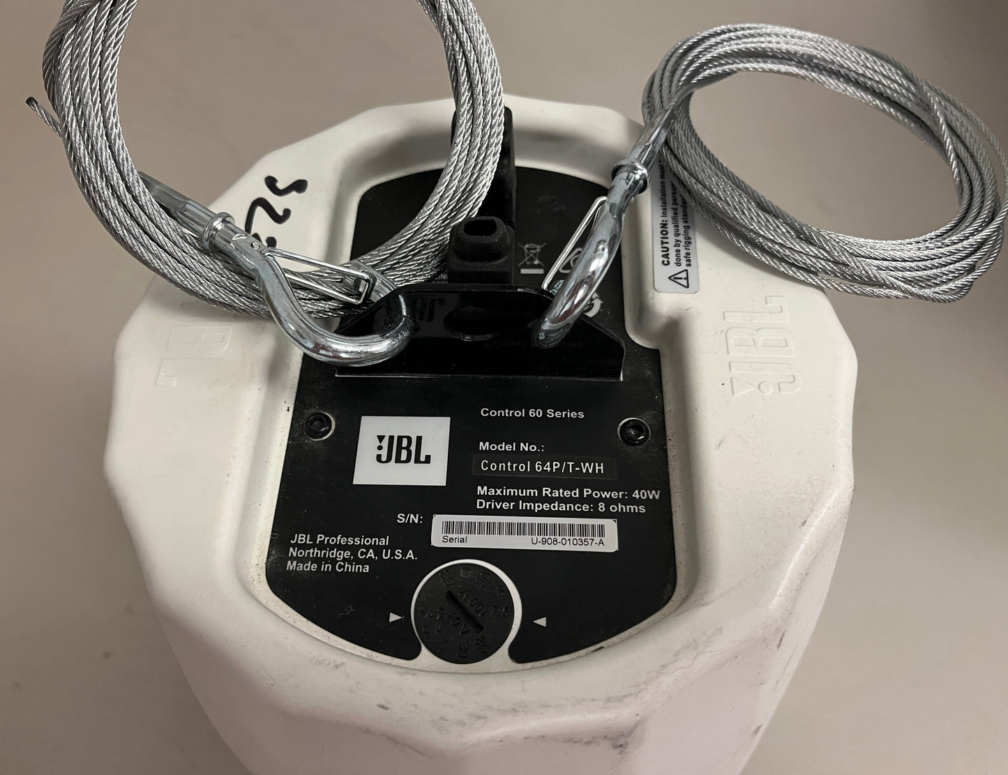 JBL Control 64P/T-WH, JBL Full-Range Pendant Speaker, JBL White Pendant Speaker, We Sell Professional Audio Equipment. Audio Systems, Amplifiers, Consoles, Mixers, Electronics, Entertainment, Live Sound