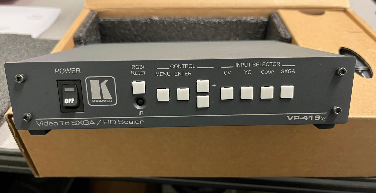 Kramer Video to SXGA Scaler, Kramer HD Video Scaler, Kramer VP-419xl Scaler, We Sell Professional Audio Equipment. Audio Systems, Amplifiers, Consoles, Mixers, Electronics, Entertainment, Live Sound.