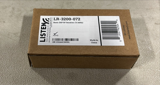 Listen Technologies 72MHz DSP RF Receiver, 72MHz RF Receiver, LR-3200 DSP Receiver, We Sell Professional Audio Equipment. Audio Systems, Amplifiers, Consoles, Mixers, Electronics, Entertainment, Live Sound
