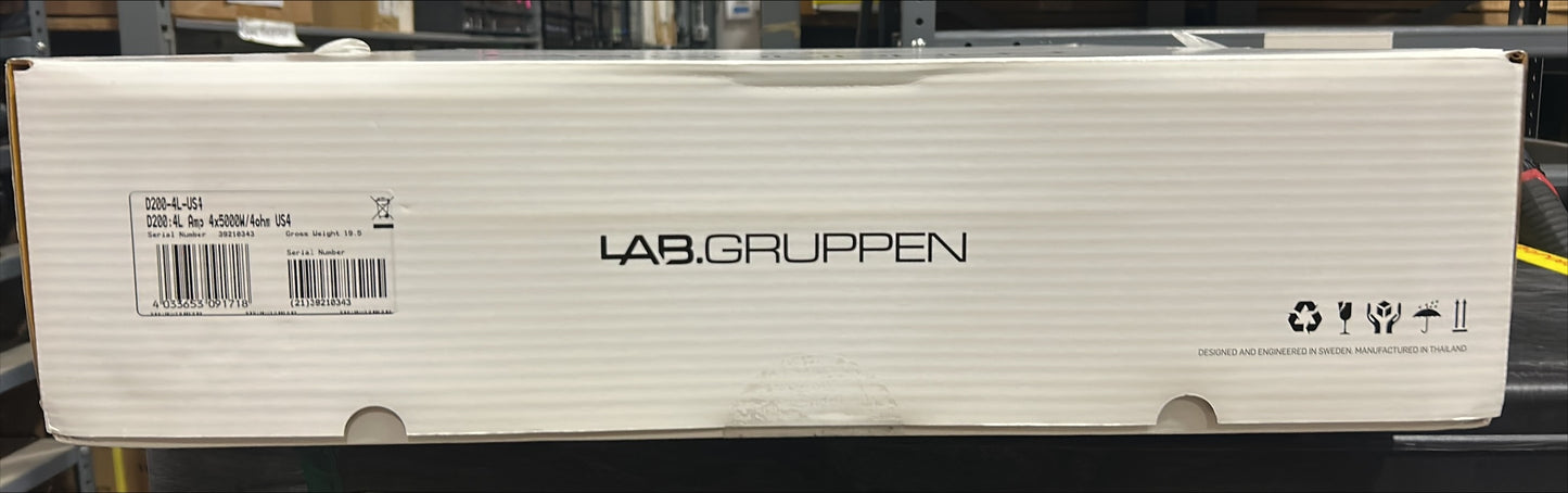 Lab Gruppen D200:4L, Lab Gruppen 4 Channel Amplifier, Lab Gruppen D200:4L 4 Channel Amplifier, 4 Channel Pro Audio Amplifier, We Sell Professional Audio Equipment. Audio Systems, Amplifiers, Consoles, Mixers, Electronics, Entertainment, Live Sound