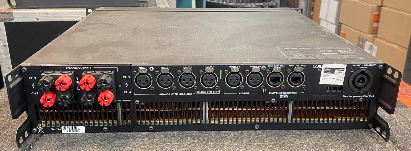 Lab Gruppen PLM 20K44, Lab Gruppen 4 Channel Amplifier, Lab Gruppen PLM 20K44 4 Channel Amplifier, Lake Amplifier, Lake Processing PLM 20K44, We Sell Professional Audio Equipment. Audio Systems, Amplifiers, Consoles, Mixers, Electronics, Entertainment, Live Sound.