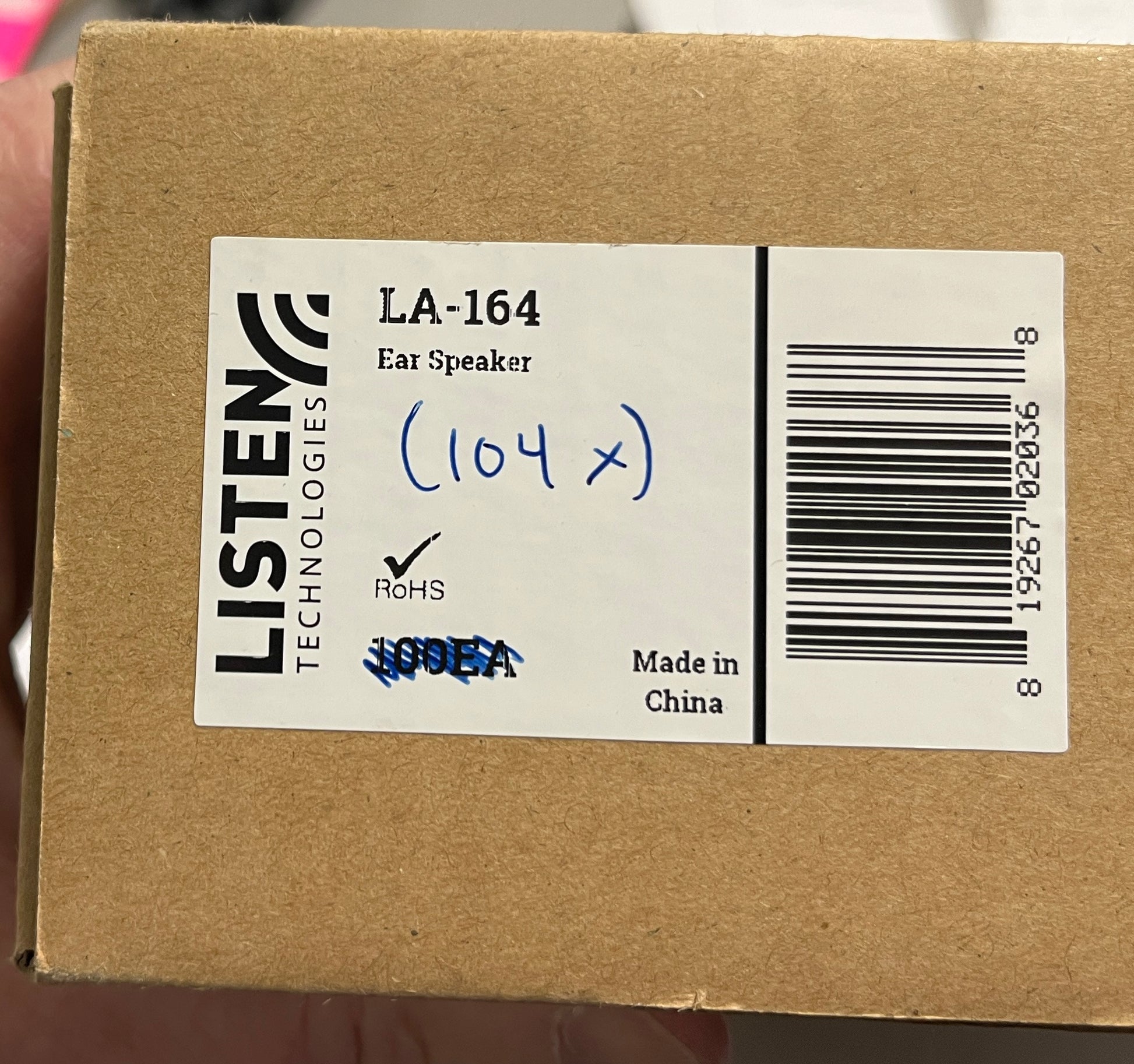 Listen Technologies LA-164 Ear Speakers, Listen Technologies Ear Speakers, Ear Speakers, LA-164 Ear Speakers, We Sell Professional Audio Equipment. Audio Systems, Amplifiers, Consoles, Mixers, Electronics, Entertainment, Live Sound.