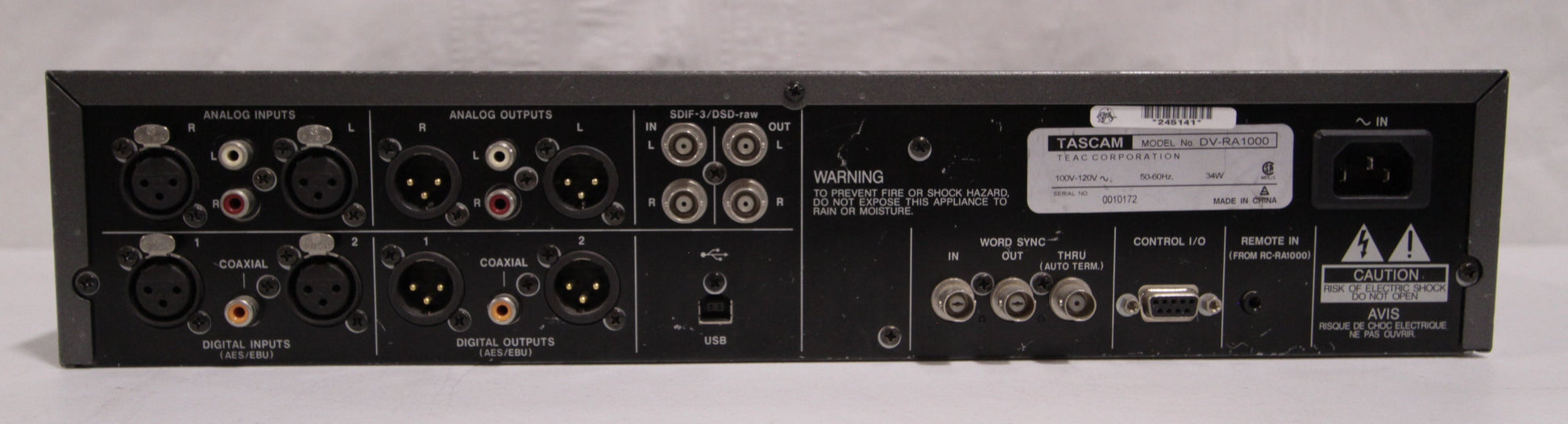 Tascam DV-RA1000 High-Resolution DVD Master Recorder. We Sell Professional Audio Equipment. Audio Systems, Amplifiers, Consoles, Mixers, Electronics, Entertainment, Sound, Live.