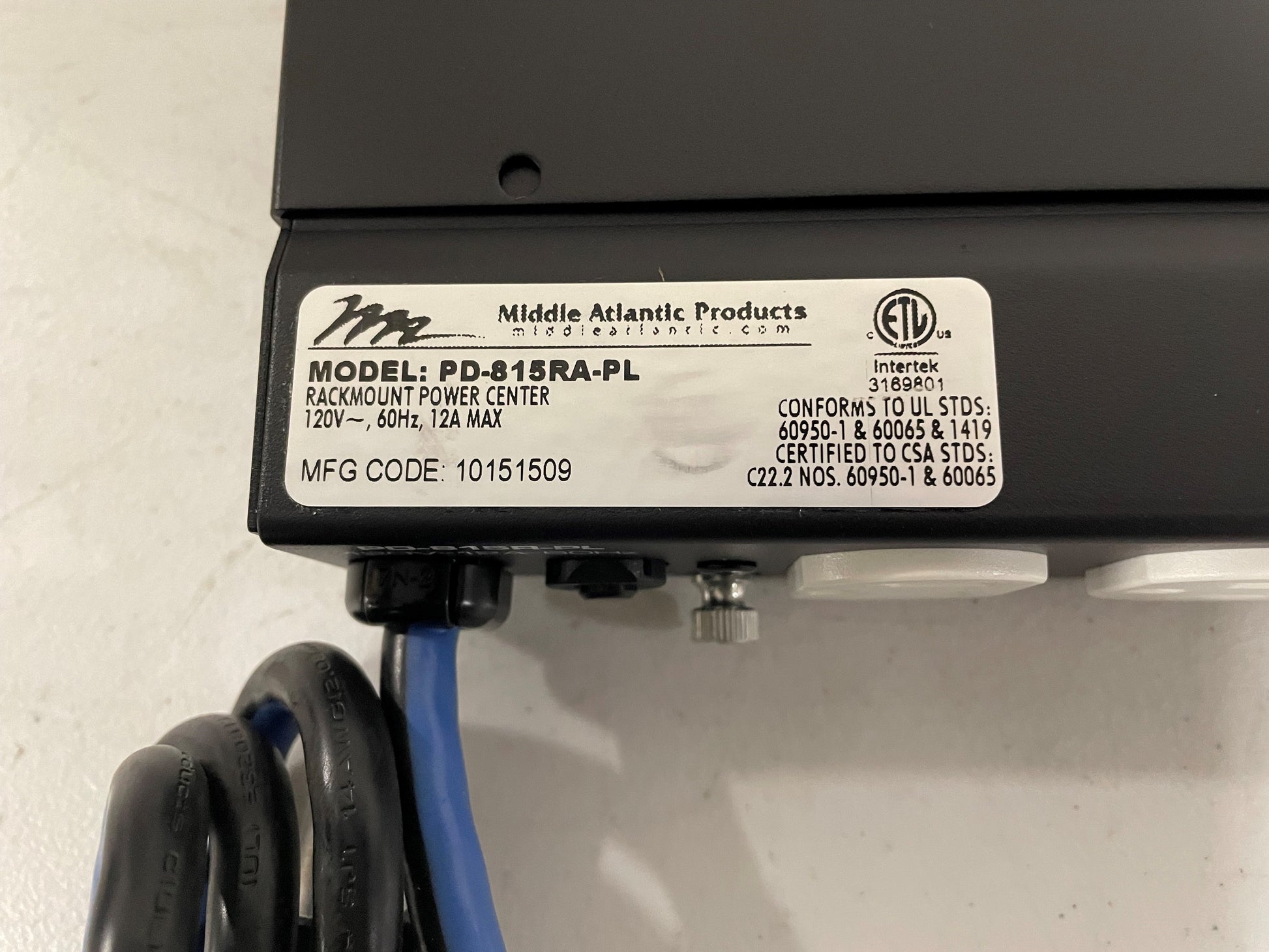 New Middle Atlantic PD-815RA-PL 15A 8-Outlet Rackmount Power Strip (Black), New for Sale. We Sell Professional Audio Equipment. Audio Systems, Amplifiers, Consoles, Mixers, Electronics, Entertainment, Sound, Live.